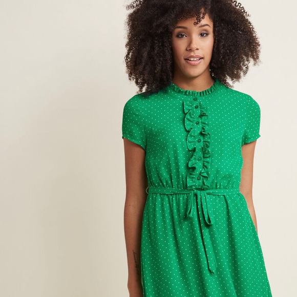 ModCloth Asking for Ruffle Shirt Dress - Picture 2 of 4